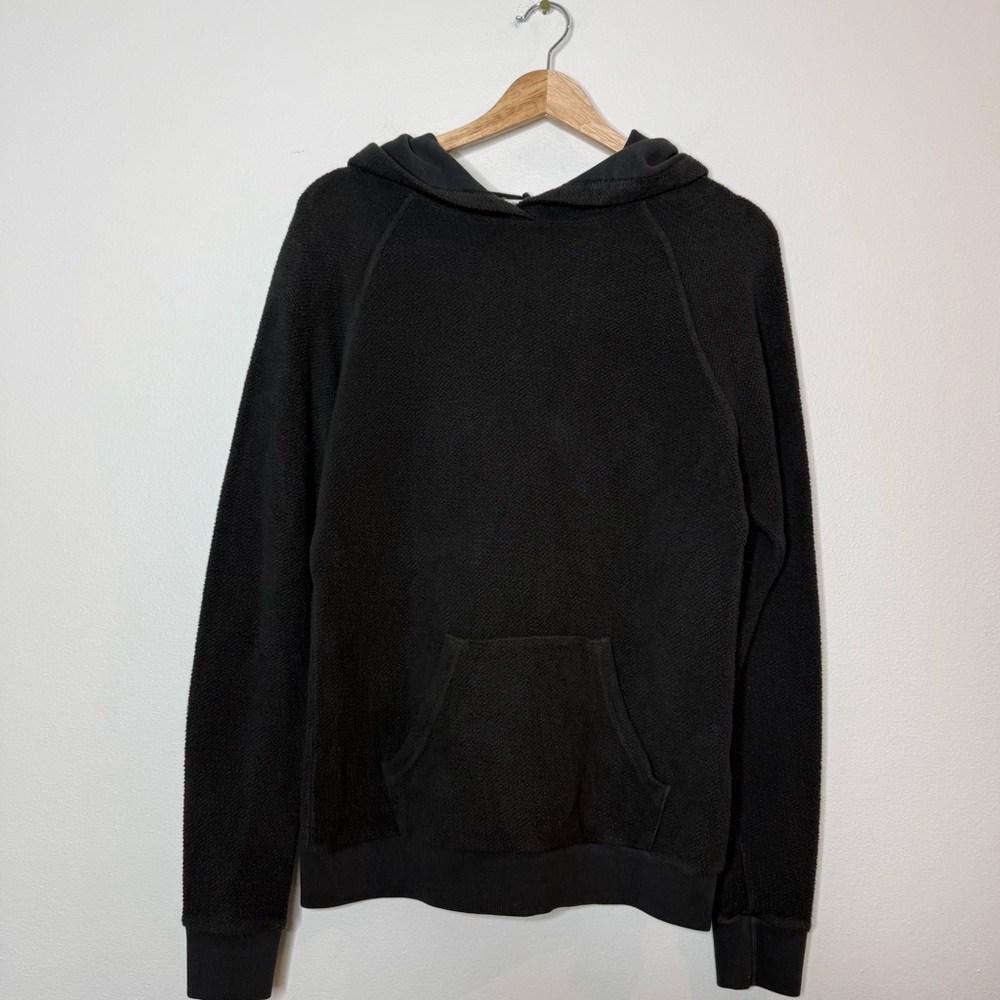PERFECTWHITETEE Lindsey Inside Out Hoodie in dark charcoal grey size xs